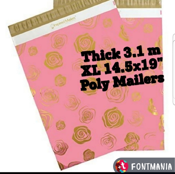 25 ct XL 14.5 x 19" PINK ROSE MAILERS - Picture 9 of 14